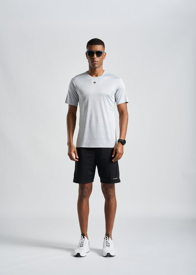Camiseta Básica Premium Masculina – branco mescla