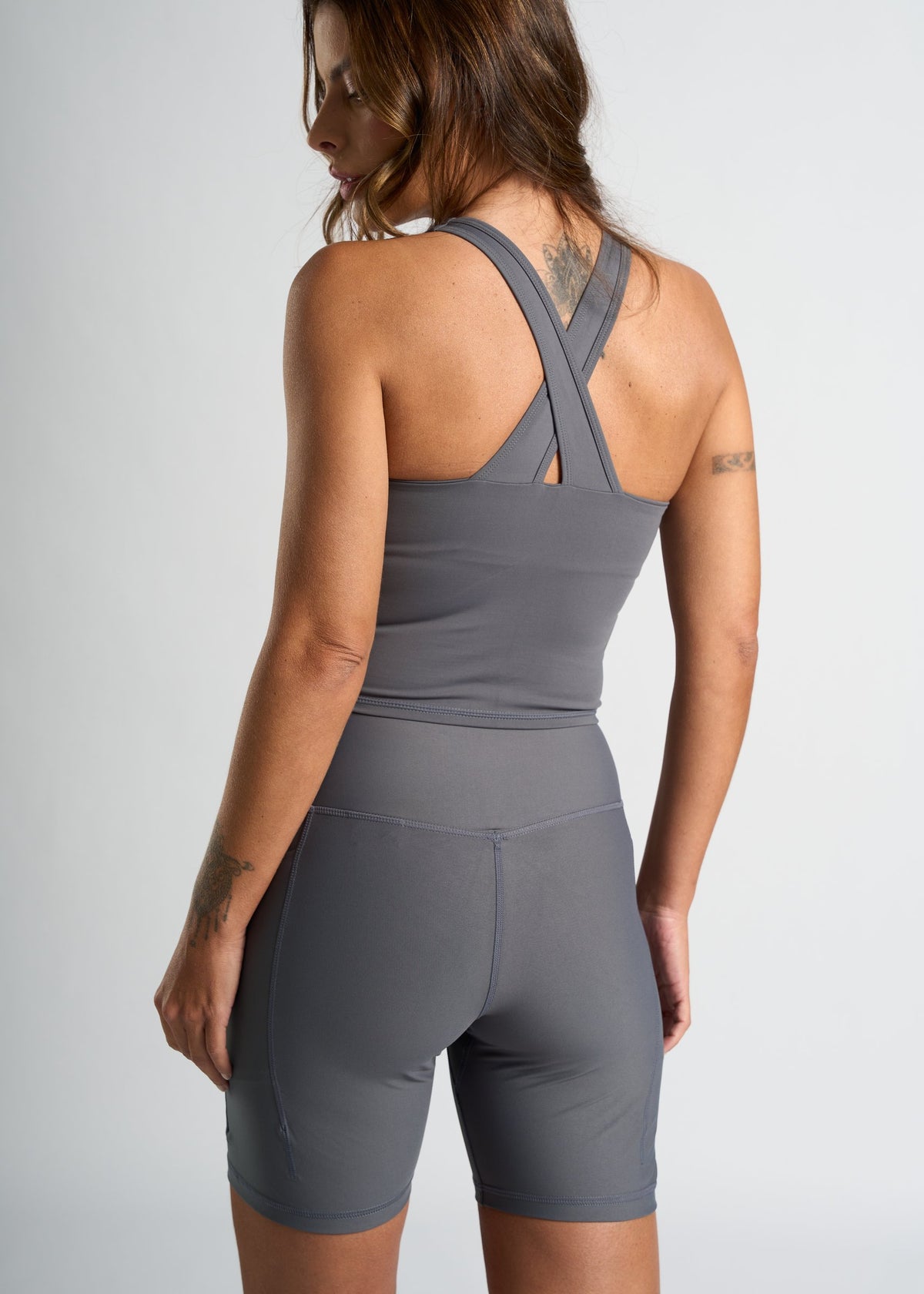 Regata Cropped Vela Feminina – cinza