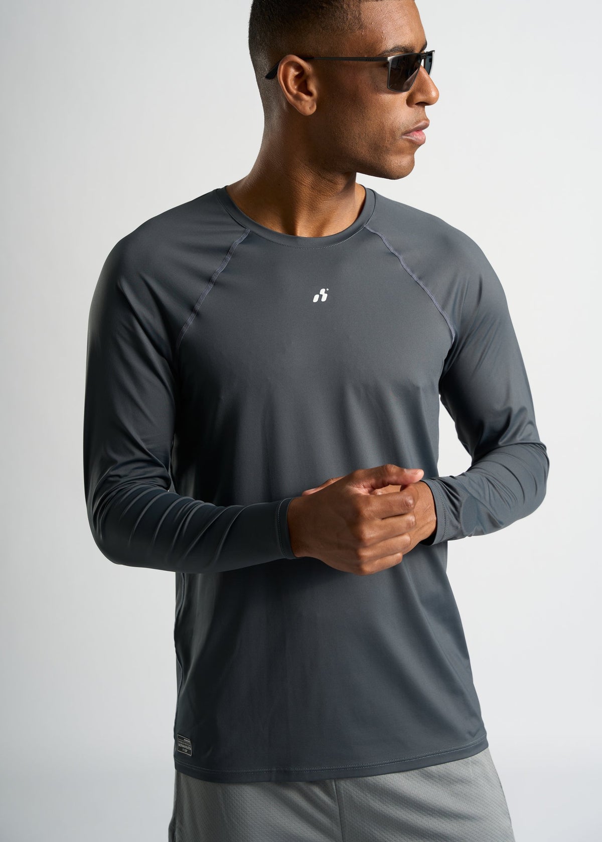 Camiseta Manga Longa Scudo UV Masculina – cinza