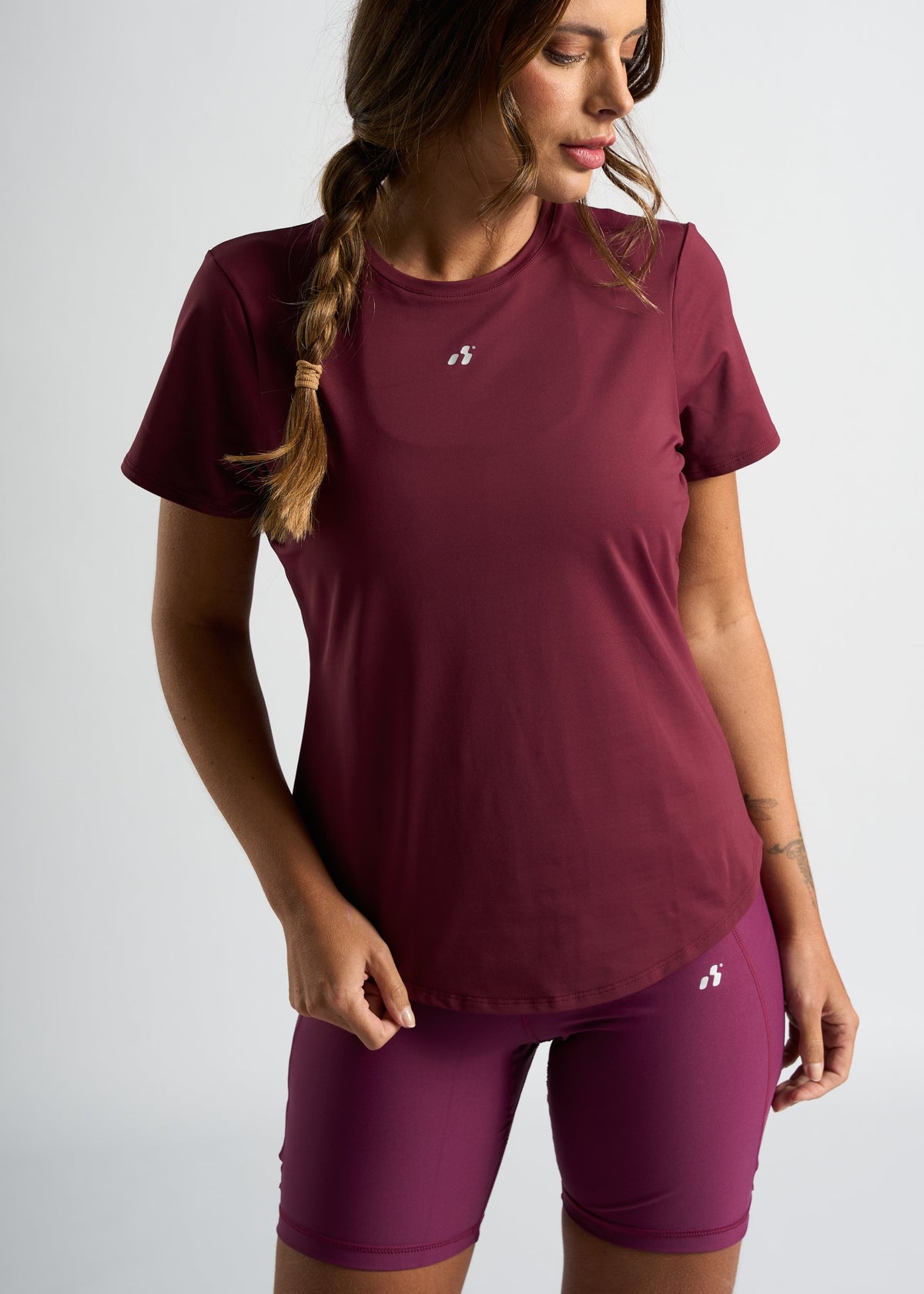 Camiseta Proteção UV Feminina – bordô